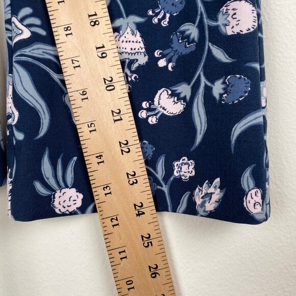Spartina 449 Maren Pants Size S Navy Blue Floral Stretch Kick Flare Crop Classic - Picture 14 of 14